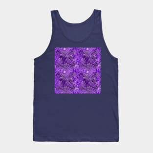 Spider Webs Blue Violet Tank Top